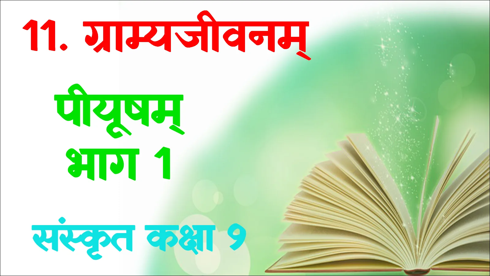 Class 9th Sanskrit Ch 11 Gram Jivan  mcq